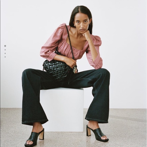 Sold on Depop* Zara wide leg black jeans - Picture 1 of 3